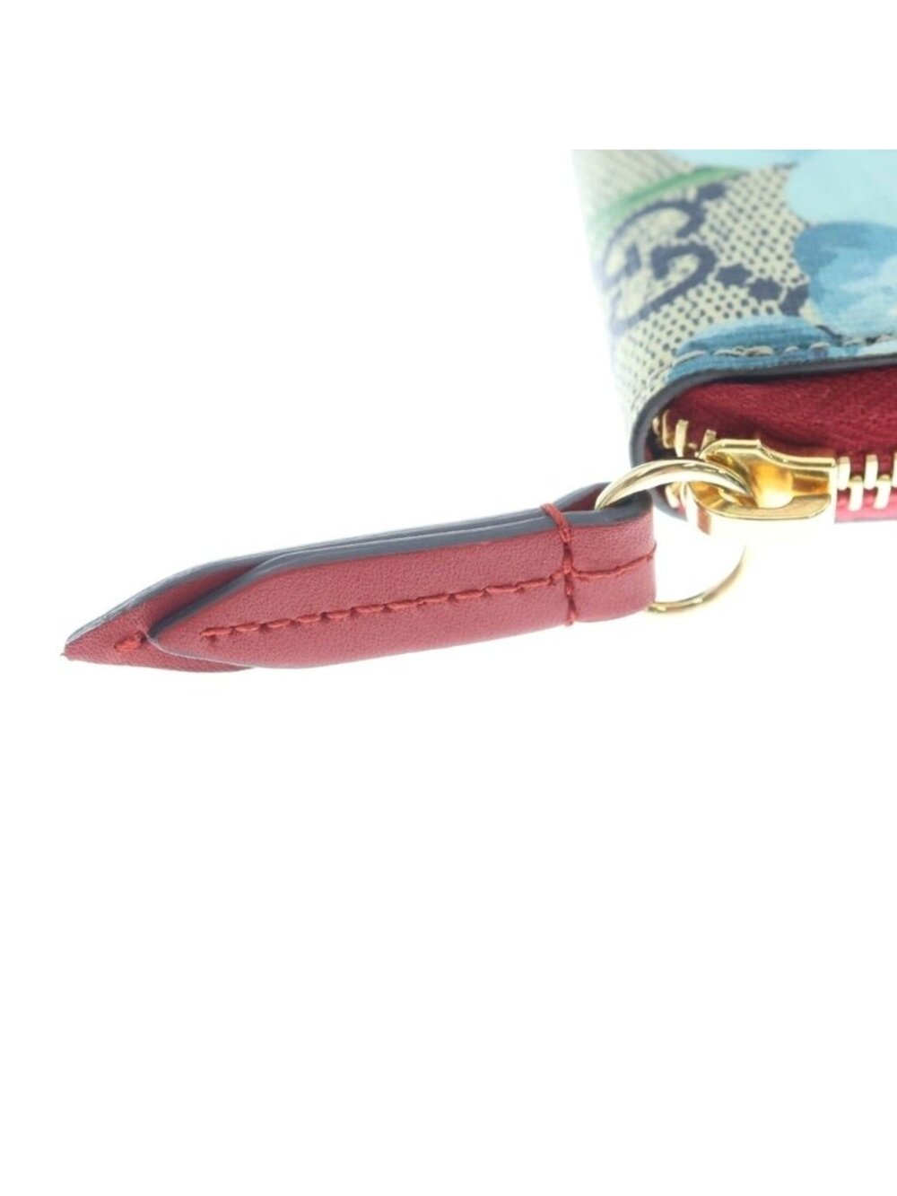 Gucci GG Blooms Compact Wallet Floral Bifold Blue Beige - Picture 5 of 7